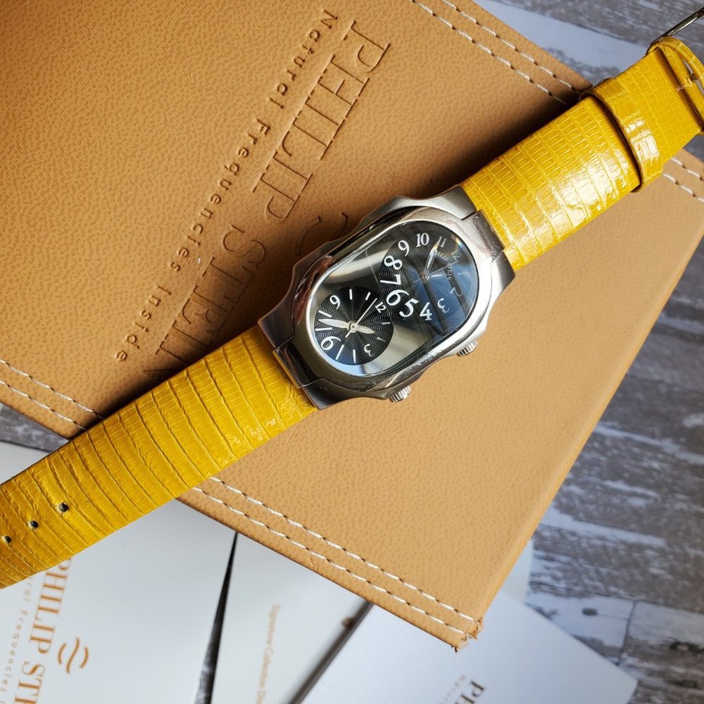 Philip Stein Yellow Leather Straps